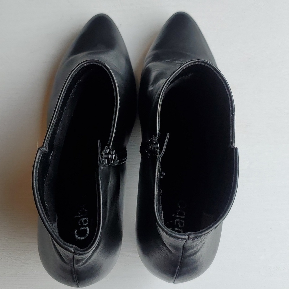 Gabor Black Leather Silver Ball Chain Ankle Booties 7.5 UK/ 10 US - Picture 8 of 13